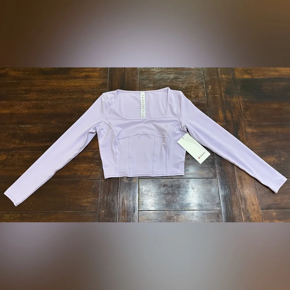NWT Lululemon Waist-Seamed Nulu Long-Sleeve Shirt - Lilac Ether - 6 - Picture 6 of 12